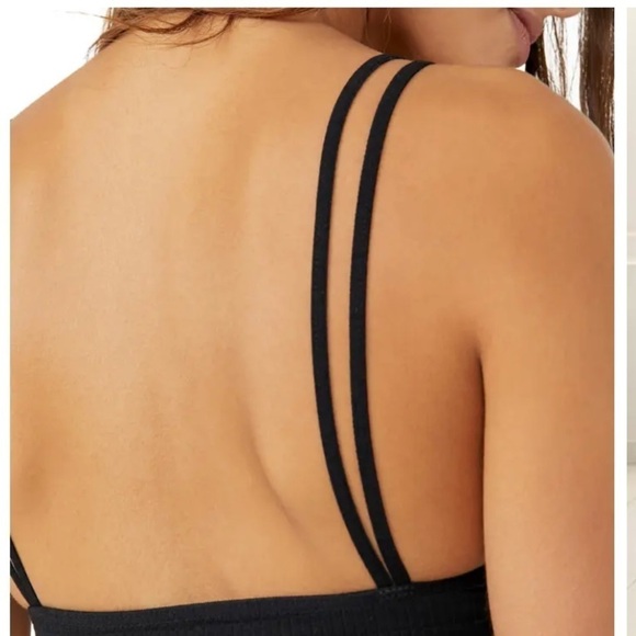 Free People Black Seams Right Bralette New Size Medium - Picture 7 of 8